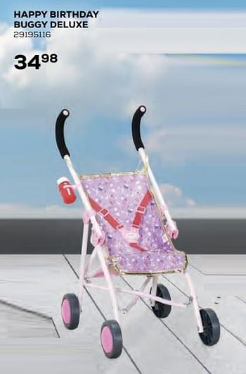 Aanbiedingen Happy birthday buggy deluxe - Baby Born - Geldig van 22/10/2021 tot 07/12/2021 bij Supra Bazar