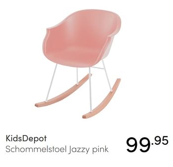Aanbiedingen Kidsdepot schommelstoel jazzy pink - KidsDepot  - Geldig van 24/10/2021 tot 30/10/2021 bij Baby & Tiener Megastore