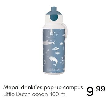 Aanbiedingen Mepal drinkfles pop up campus little dutch ocean - Mepal - Geldig van 24/10/2021 tot 30/10/2021 bij Baby & Tiener Megastore