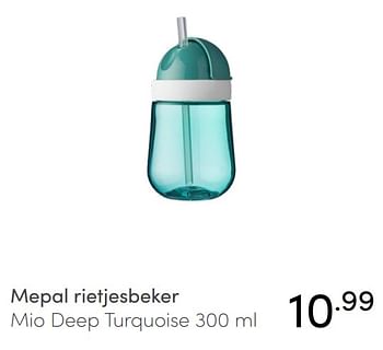 Aanbiedingen Mepal rietjesbeker mio deep turquoise - Mepal - Geldig van 24/10/2021 tot 30/10/2021 bij Baby & Tiener Megastore