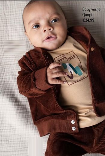 Aanbiedingen Baby vestje quapi - Quapi - Geldig van 24/10/2021 tot 30/10/2021 bij Baby & Tiener Megastore