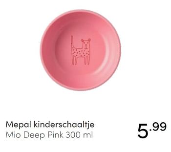 Aanbiedingen Mepal kinderschaaltje mio deep pink - Mepal - Geldig van 24/10/2021 tot 30/10/2021 bij Baby & Tiener Megastore