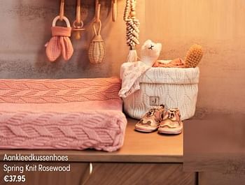 Aanbiedingen Aankleedkussenhoes spring knit rosewood - Jollein - Geldig van 24/10/2021 tot 30/10/2021 bij Baby & Tiener Megastore