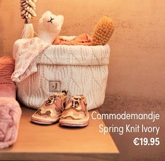 Aanbiedingen Commodemandje spring knit ivory - Jollein - Geldig van 24/10/2021 tot 30/10/2021 bij Baby & Tiener Megastore