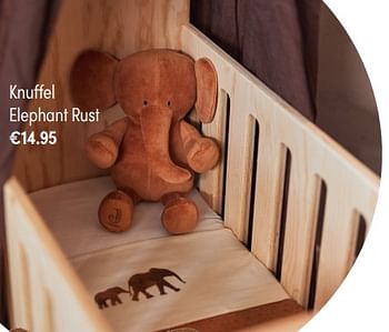Aanbiedingen Knuffel elephant rust - Jollein - Geldig van 24/10/2021 tot 30/10/2021 bij Baby & Tiener Megastore