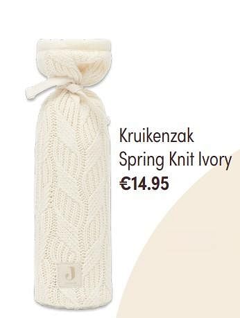 Aanbiedingen Kruikenzak spring knit ivory - Jollein - Geldig van 24/10/2021 tot 30/10/2021 bij Baby & Tiener Megastore