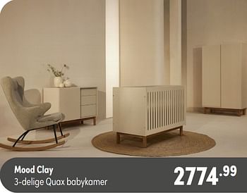 Aanbiedingen Mood clay 3-delige quax babykamer - Quax - Geldig van 24/10/2021 tot 30/10/2021 bij Baby & Tiener Megastore