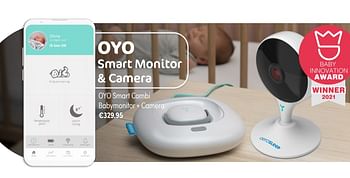 Aanbiedingen Aerosleep oyo smart combi babymonitor + camera - Aerosleep - Geldig van 24/10/2021 tot 30/10/2021 bij Baby & Tiener Megastore
