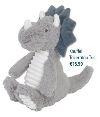 Aanbiedingen Knuffel triceratop tris - Happy Horse - Geldig van 24/10/2021 tot 30/10/2021 bij Baby & Tiener Megastore