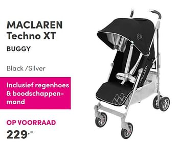 Aanbiedingen Maclaren techno xt buggy - Maclaren - Geldig van 24/10/2021 tot 30/10/2021 bij Baby & Tiener Megastore