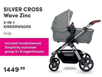 Aanbiedingen Silver cross wave zinc 2-in-1 kinderwagen - Silver Cross - Geldig van 24/10/2021 tot 30/10/2021 bij Baby & Tiener Megastore