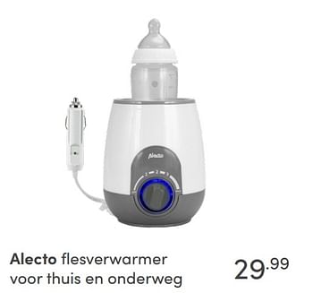 Aanbiedingen Alecto flesverwarmer voor thuis en onderweg - Alecto - Geldig van 24/10/2021 tot 30/10/2021 bij Baby & Tiener Megastore