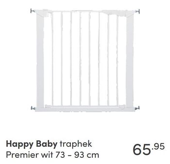 Aanbiedingen Happy baby traphek premier wit - Happybaby - Geldig van 24/10/2021 tot 30/10/2021 bij Baby & Tiener Megastore