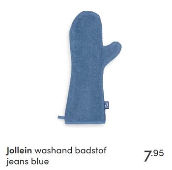 Aanbiedingen Jollein washand badstof jeans blue - Jollein - Geldig van 24/10/2021 tot 30/10/2021 bij Baby & Tiener Megastore