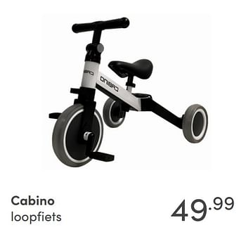 Aanbiedingen Cabino loopfiets - Cabino - Geldig van 24/10/2021 tot 30/10/2021 bij Baby & Tiener Megastore