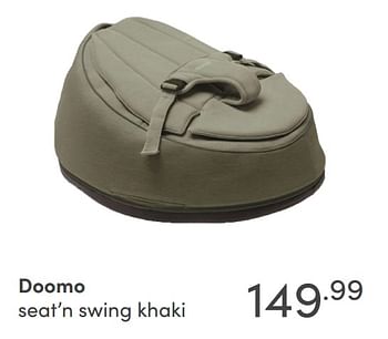 Aanbiedingen Doomo seat’n swing khaki - Doomoo - Geldig van 24/10/2021 tot 30/10/2021 bij Baby & Tiener Megastore