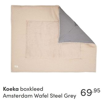 Aanbiedingen Koeka boxkleed amsterdam wafel steel grey - Koeka - Geldig van 24/10/2021 tot 30/10/2021 bij Baby & Tiener Megastore