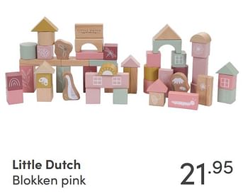Aanbiedingen Little dutch blokken pink - Little Dutch - Geldig van 24/10/2021 tot 30/10/2021 bij Baby & Tiener Megastore