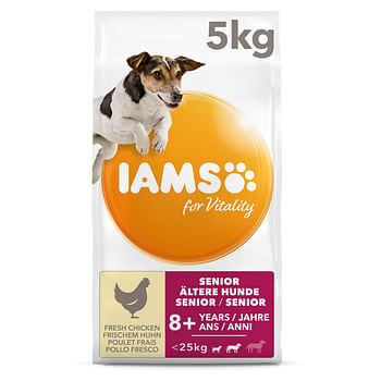 Aanbiedingen Iams Dog Senior Small - Medium Kip 5 kg - Geldig van 26/10/2021 tot 22/01/2022 bij Plein