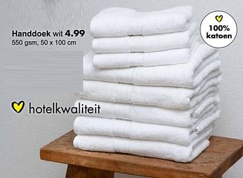 Aanbiedingen Handdoek wit - Huismerk - Wibra - Geldig van 19/10/2021 tot 31/10/2021 bij Wibra