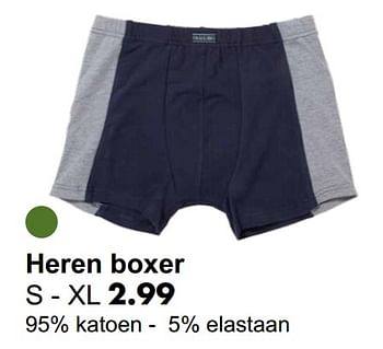Aanbiedingen Heren boxer - Huismerk - Wibra - Geldig van 19/10/2021 tot 31/10/2021 bij Wibra