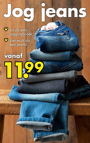 Aanbiedingen Jog jeans - Huismerk - Wibra - Geldig van 19/10/2021 tot 31/10/2021 bij Wibra