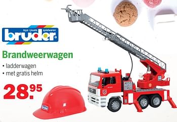 Aanbiedingen Brandweerwagen - Bruder - Geldig van 24/10/2021 tot 14/11/2021 bij Van Cranenbroek