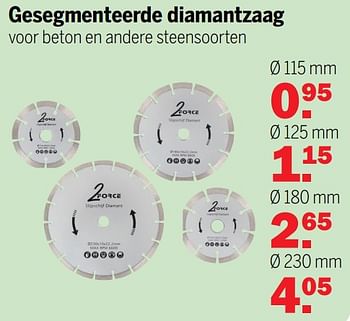 Aanbiedingen Gesegmenteerde diamantzaag - 2Force - Geldig van 24/10/2021 tot 14/11/2021 bij Van Cranenbroek