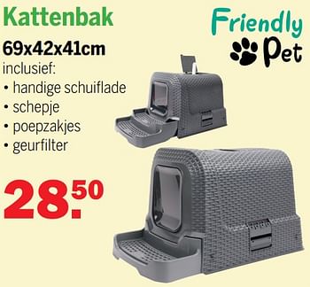 Aanbiedingen Kattenbak - Friendly pet - Geldig van 24/10/2021 tot 14/11/2021 bij Van Cranenbroek