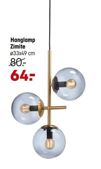 Aanbiedingen Hanglamp zimite - Huismerk - Kwantum - Geldig van 01/11/2021 tot 07/11/2021 bij Kwantum