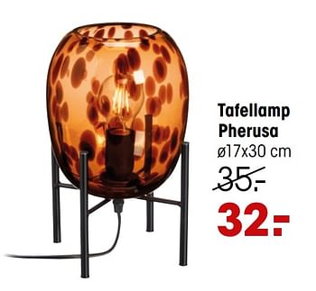 Aanbiedingen Tafellamp pherusa - Huismerk - Kwantum - Geldig van 01/11/2021 tot 07/11/2021 bij Kwantum