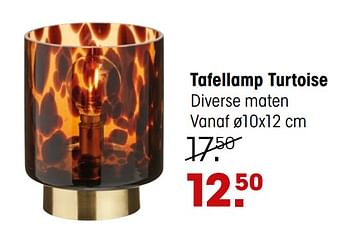 Aanbiedingen Tafellamp turtoise - Huismerk - Kwantum - Geldig van 01/11/2021 tot 07/11/2021 bij Kwantum