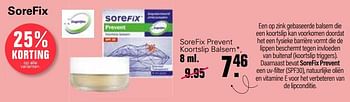 Aanbiedingen Sorefix prevent koortslip balsem - Sorefix - Geldig van 22/10/2021 tot 08/11/2021 bij De Online Drogist