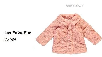 Aanbiedingen Jas fake fur - Baby look - Geldig van 25/10/2021 tot 04/12/2021 bij Baby-Dump