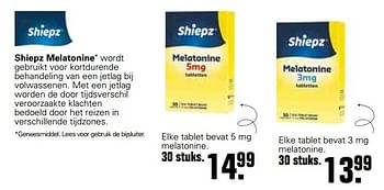 Aanbiedingen Shiepz melatonine 5 mg - Shiepz - Geldig van 22/10/2021 tot 08/11/2021 bij De Online Drogist