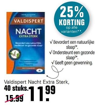 Aanbiedingen Valdispert nacht extra sterk - Valdispert - Geldig van 22/10/2021 tot 08/11/2021 bij De Online Drogist