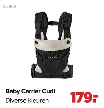 Aanbiedingen Baby carrier cudl - Nuna - Geldig van 25/10/2021 tot 04/12/2021 bij Baby-Dump