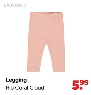 Aanbiedingen Legging rib coral cloud - Baby look - Geldig van 25/10/2021 tot 04/12/2021 bij Baby-Dump