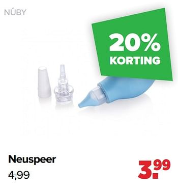 Aanbiedingen Neuspeer - Nuby - Geldig van 25/10/2021 tot 04/12/2021 bij Baby-Dump