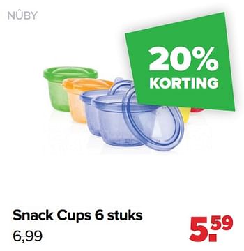 Aanbiedingen Snack cups - Nuby - Geldig van 25/10/2021 tot 04/12/2021 bij Baby-Dump