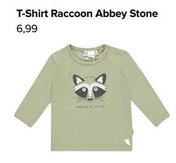 Aanbiedingen T-shirt raccoon abbey stone - Baby look - Geldig van 25/10/2021 tot 04/12/2021 bij Baby-Dump