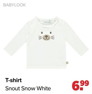 Aanbiedingen T-shirt snout snow white - Baby look - Geldig van 25/10/2021 tot 04/12/2021 bij Baby-Dump