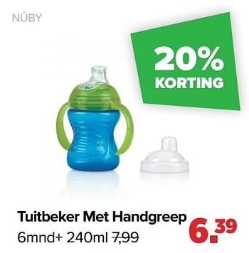 Aanbiedingen Tuitbeker met handgreep - Nuby - Geldig van 25/10/2021 tot 04/12/2021 bij Baby-Dump