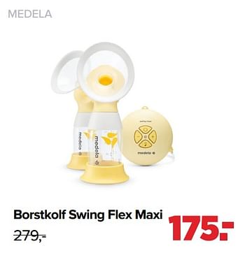 Aanbiedingen Borstkolf swing flex maxi - Medela - Geldig van 25/10/2021 tot 04/12/2021 bij Baby-Dump