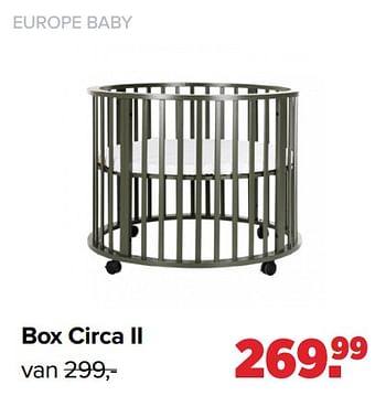 Aanbiedingen Box circa ii - Europe baby - Geldig van 25/10/2021 tot 04/12/2021 bij Baby-Dump