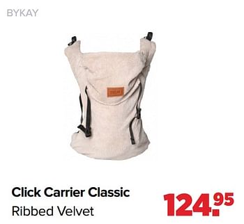 Aanbiedingen Click carrier classic ribbed velvet - Bykay - Geldig van 25/10/2021 tot 04/12/2021 bij Baby-Dump