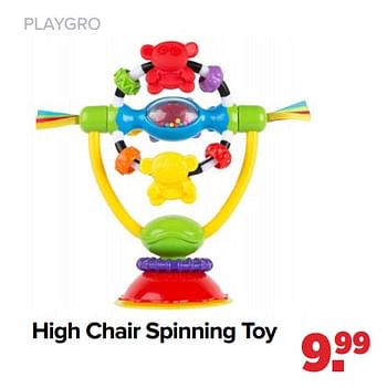 Aanbiedingen High chair spinning toy - Playgro - Geldig van 25/10/2021 tot 04/12/2021 bij Baby-Dump