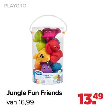 Aanbiedingen Jungle fun friends - Playgro - Geldig van 25/10/2021 tot 04/12/2021 bij Baby-Dump