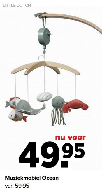 Aanbiedingen Muziekmobiel ocean - Little Dutch - Geldig van 25/10/2021 tot 04/12/2021 bij Baby-Dump