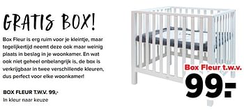 Aanbiedingen Box fleur t.w.v. - Huismerk - Baby-Dump - Geldig van 25/10/2021 tot 04/12/2021 bij Baby-Dump